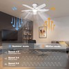 Ohniyou 46'' Ceiling Fan with Lights, Low Profile Ceiling Fans