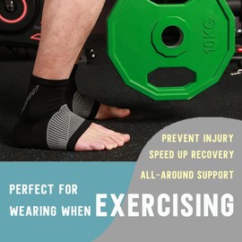 H HOME-MART Plantar Fasciitis Socks with Arch Support, Foot Care Ankle Brace Ankle Support Compression Sleeve Socks, Eases Swelling & Heel Spurs, Ankle Brace Support, Increases Circulation (Black, M(EU 38-40))