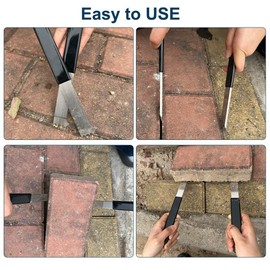 Giyofom 2 Pack Heavy Duty Paving Puller and Extractor Tool - Steel Paving Lifter with Micro Teeth and Gripping Slots for Bricks