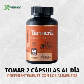 Turmeric Cúrcuma + Piperina + Boswelia + Jengibre 60 Cáps