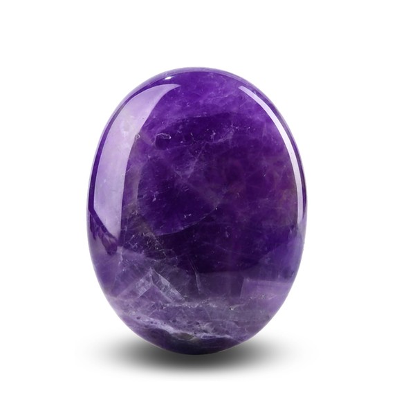 BMYUK 1.8 inch Oval Healing Crystal Stone Thick Reiki Natural