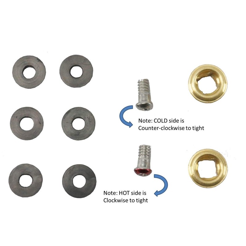 AA Faucet Repair Kit for 4" or 8" Faucets, Rubbers,