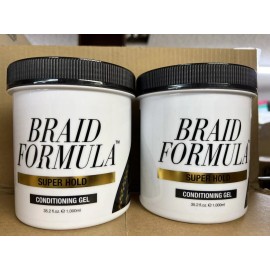 EBIN 2 Pcs EBIN LOCK’N POMADE BRAID Super FORMULA 35.2Oz .Free Parting ￼comb Included