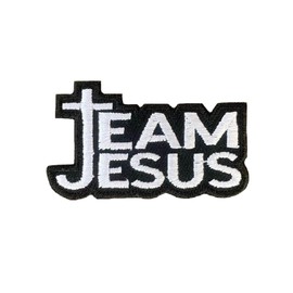 Team Jesus Iron On Patches Embroidered Applique Iron On for Jeans, Clothes, Caps, Backpack, Hats