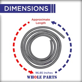 Whole Parts Range Oven Door Seal Gasket (Including 21 Mounting Clips) Part# MFZ64539501 - Replacement & Compatible with Some LG Ranges or Ovens