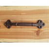Clover 8 1/2" Barn Door Gate Pull Handle Distressed Brown