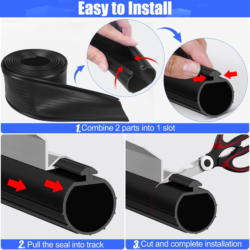 ToLanbbt 17FT Garage Door Bottom Seal Strip for Clopay, EPDM