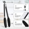 HOTEC Premium Stainless Steel Locking Kitchen Tongs with Silicon Tips,