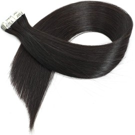 Zigmoon hair 20pcs/50cm Luxury 100% Human Hair Seal Extensions Sticker Wigs Women's Hair Extensions Human Hair Wigs Lady Straight Hair Original Girls Hair Can Be Permed, Bleached and Dyed (Premium Human Hair, 19.7 inches (50 cm)