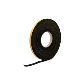Neoprene Rubber Black Self-Adhesive Sponge Strip 12mm Wide x 3mm Thick x 10m Long