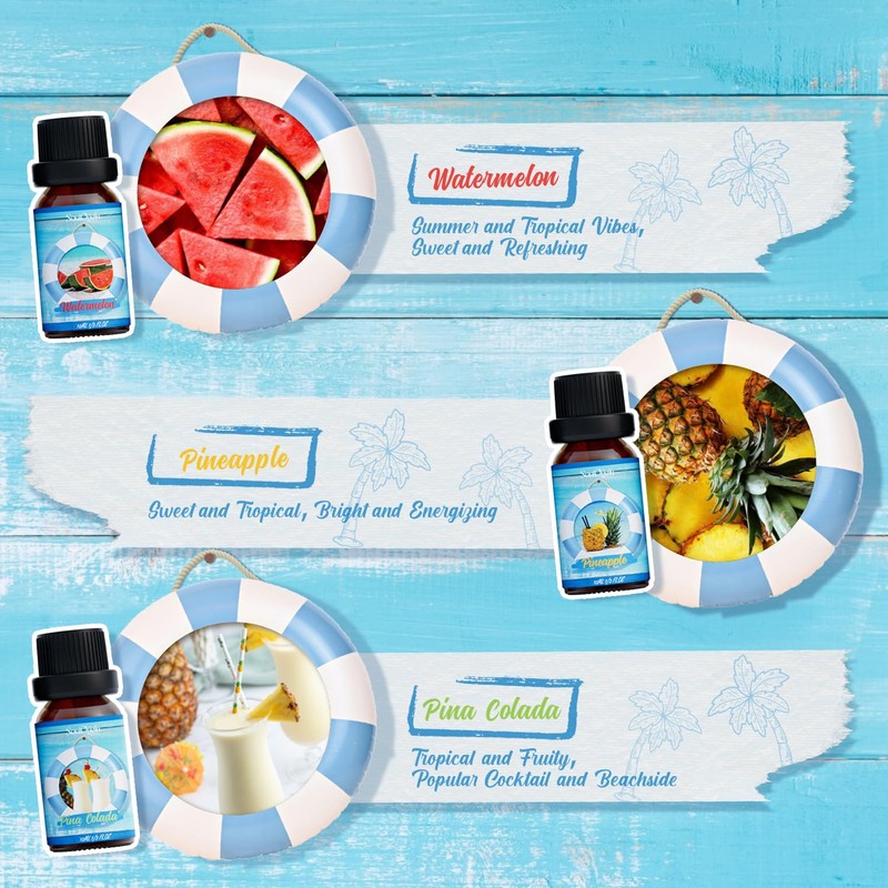 Soulorigin Summer Essential Oils Set, Fragrance Oil Gift Set for