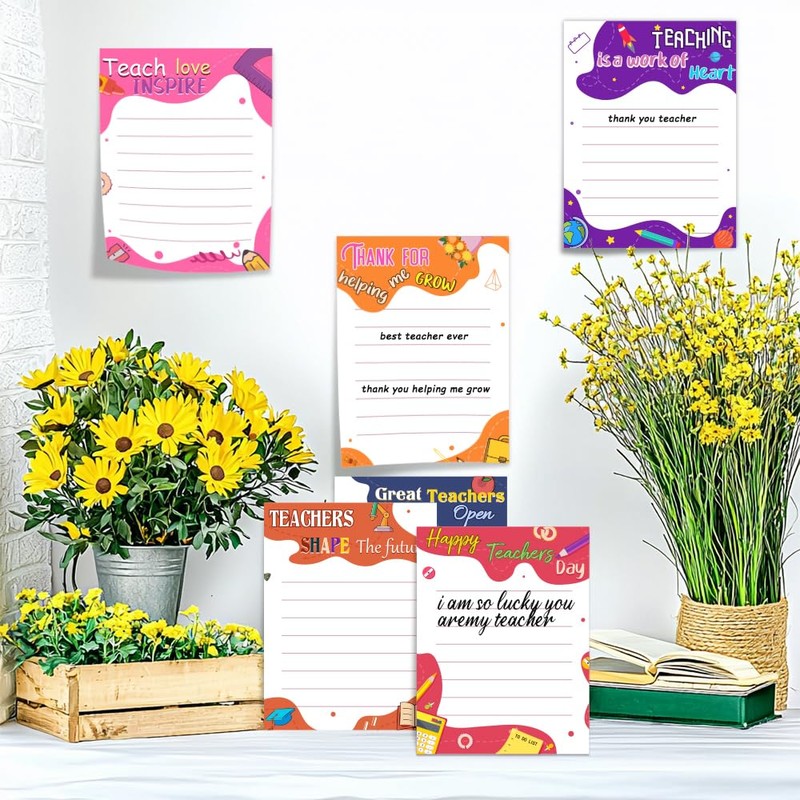 12 Set Teacher Appreciation Gifts Bulk,Teacher Appreciation Sticky Note with