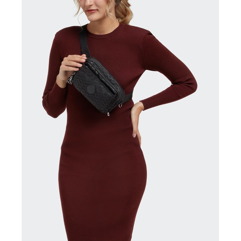 Kipling ABANU Multi Small Crossbody Convertible to waistbag, Signature Emb