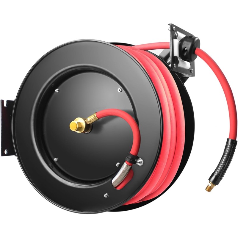MaxWorks 50998 50ft Auto Rewind Retractable Reel with 3/8" x