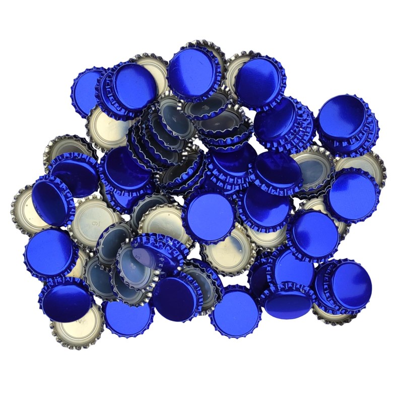 BALLIIHOO Pack of 250 Crown Bottle Caps - Blue