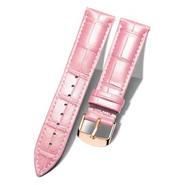 BINLUN Genuine calf leather replacement watch strap leather multicolour gift for Valentine's Day (12 mm, 14 mm, 16 mm, 17 mm, 18 mm, 19 mm, 20 mm, 21 mm, 22 mm, 23 mm, 24 mm)., 20mm