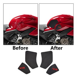 TOTMOX Motorcycle Fuel Tank Knee Pads Anti Slip Fit Ducati Panigale V4 2018-2021 Black