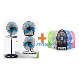 RIVERSOFY 2 Pz Ventilador De Pedestal, 18 Pulgadas,piso,pared + Regalo