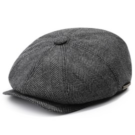 Sumolux Newsboy Cap for Men Wool Classic 8 Panel Vintage Gatsby Lvy Cabbie Hat Flat Beret Cap