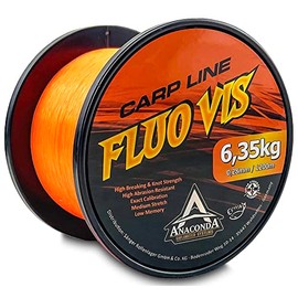 Saenger Unisex - Adult Anaconda Fluovis Orange Carp Line 1,200m/0.36mm