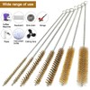 7 Pcs Brass Wire Tube Brushes Bottle Brush Set,11Inch Long