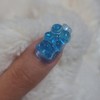 Transparent Blue Tangle Bear UruUru Handmade Nail Tip - Transparent