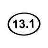 13.1 Marathon Runner Sticker Vinyl Decal Notebook Car Window Laptop