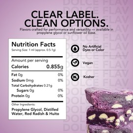 Dolce Flav Natural Purple Food Coloring – 2 oz Liquid Dye from Red Radish & Huito with Graduated Dropper | Water-Soluble | For Baking, Drinks & Frostings | Kosher | Made in USA