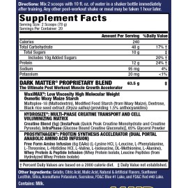 MHP DARK MATTER (3.22 LB) post-workout recovery muscle mass growth gainer super - BLUE RASPBERRY