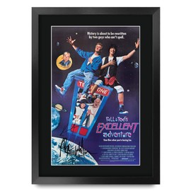 HWC Trading FR A3 Bill & Ted's Excellent Adventure Keanu Reeves Alex Winter Gifts Alex Winter Gifts Signed Autograph Film Fans - A3 Framed