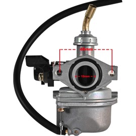 Trkimal ATV PZ19 Carburettor Compatible with CRF ATV Dirt Pit Bike Taotao 50cc 70cc 80cc 90cc 110cc 125cc - Trkimal Carburettor with Fuel Filter, 35 mm Air Filter and Seal