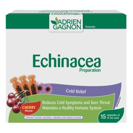 Adrien Gagnon - Echinacea Cold Relief Preparation, 10 ml, 15 Plastic Ampoules (Gift Wrap Available)