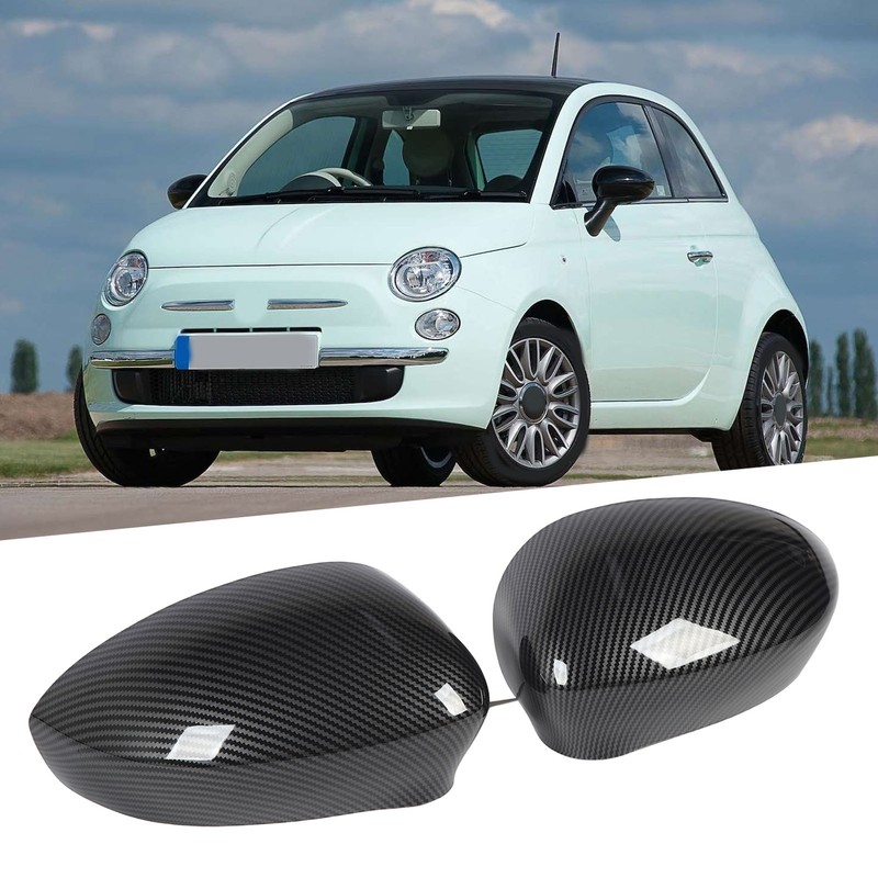 2 Pcs Door Side Rearview Mirror Cover Cap Left Right