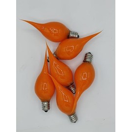 On The Bright Side Primitive Silicone Dipped 5 Watt Light Bulb - Pack of 6 - Orange