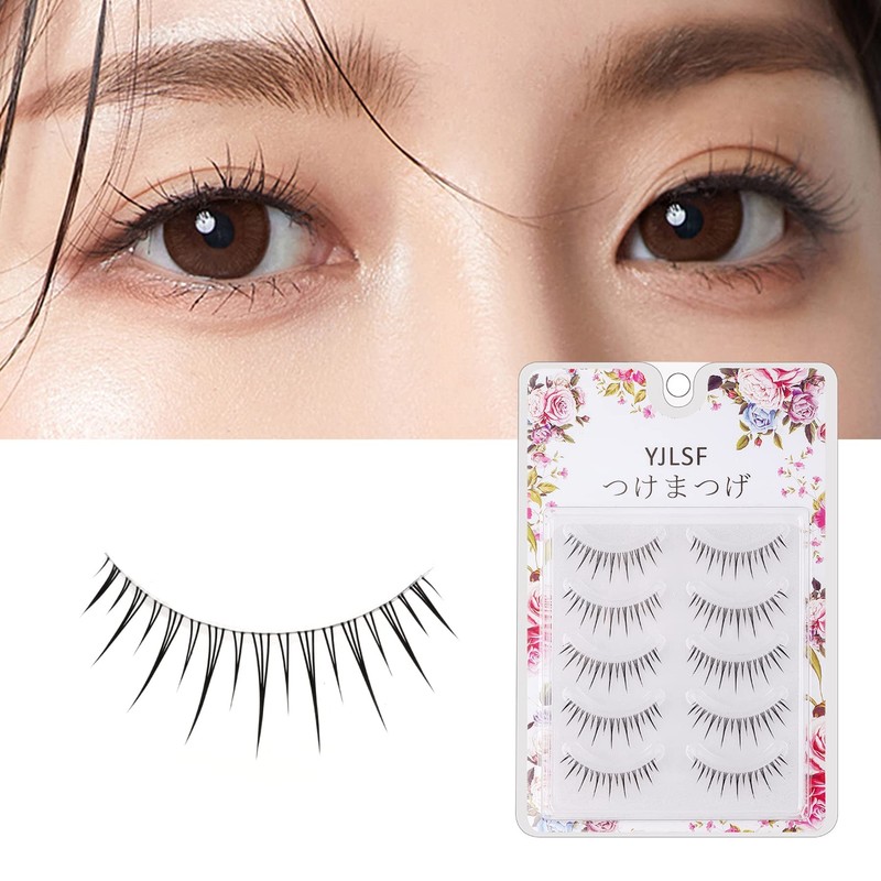 False Eyelashes, 3D, 5 Pairs Natural Eyelashes, Butt Eyelashes, Handmade,