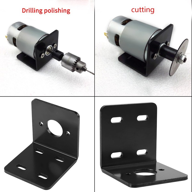 Motor Mount Holder Fixed Base with Right Angle Bracket High