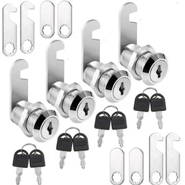 Litensh 4PCS 5/8 Inch Security Mailbox Lock, 16mm Letter Post Box Lock, Cabinet Drawer Cam Lock, Toolbox Door Cupboard Locks with Keys