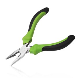 LEONTOOL 4.5 Inch Long Nose Pliers with Wire Cutter Small Serrated Jaws Cutters Jewelry Making Pliers Handcraft Beading Repair Tool Mini Professional Handcraft Tools for Jewelry Making Crafting