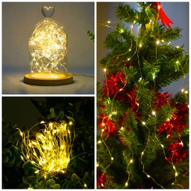 Twinkle Fairy Lights Battery Powered 3 Modes with Timer Firefly Lights 20 LED on 7.2feet Silvery Copper Wire for DIY Wedding Party Christmas Halloween Centerpiece Decorations 15 Pack (Warm White)