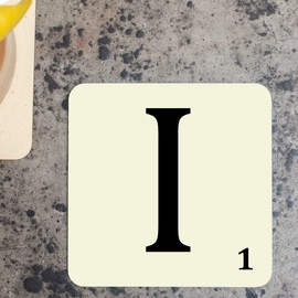 Alphabet Coasters - Letter I | 90mm x 90mm MDF Coaster | Made in the UK | DigiPrint Graphics (COASTER009)