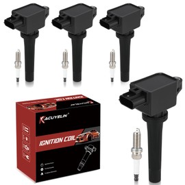 UF656 Ignition Coil Pack and Iridium Spark Plugs Set of 4 Compatible with Mazda 3 6 3 Sport/CX-3 CX-5 MX-5 Miata 2012-2020 2.0L 2.5L L4 Replaces#C1837 93501