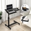 Panta Height Adjustable Rolling Laptop Stand, Overbed Table with 2