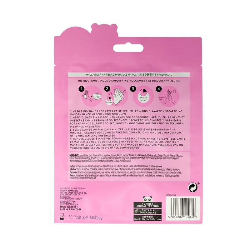 Oh K! Moisturising Gloves Hand Mask for Dry Hands, With