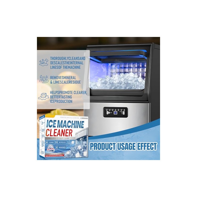 Pack of 24 ice cube machine cleaner, ice machine cleaner,