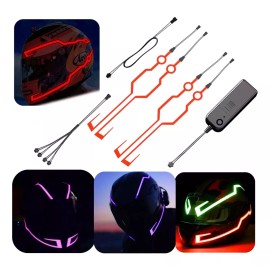 Dolores 4 En 1 Accesorios Casco Led Decorativas Moto Luminoso Neon