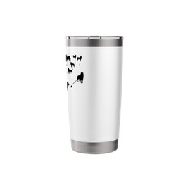 Dandelion Schipperke Flower, Floral Schipperke Tree Stainless Steel Insulated Tumbler