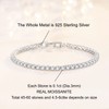 SecreTalk Moissanite Tennis Bracelet for Women, 5.2-6.0cttw 925 Sterling Silver
