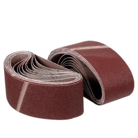 CoCud 3 x 21 Inch Sanding Belt, 30 Pcs 40/60/80 Grit Knife Sharpener Belts Work Sharpening for Belt Sander Knife Carving Tool Metal Working