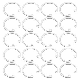sourcing map 50Pcs 28mm Internal Retaining Ring Circlip, 304 Stainless Steel Internal Circlip Snap Rings C-Clips for Grooved Shafts Studs, Silver Tone