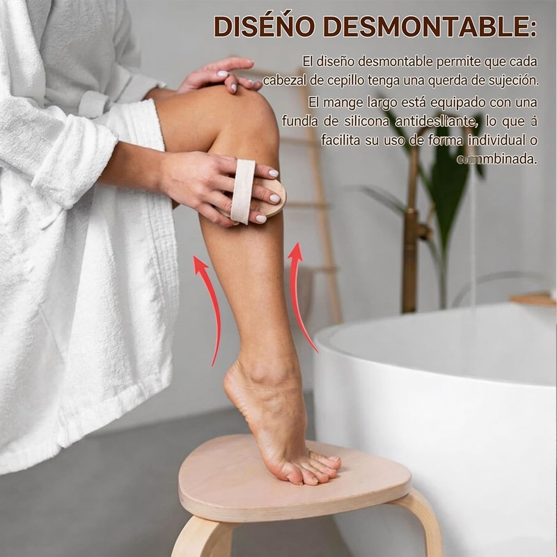 Cepillo Exfoliante Corporal con Cerdas de Jabalí y PPR para